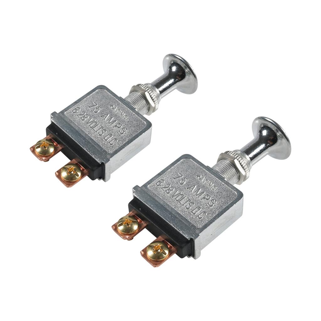 Skyv Trekk Brytere Knott Kraftig Metallknott Rustsikker Vogn Frontlys Skyv Trekk Brytere 6-28V for Lastebiler Kjøretøyer