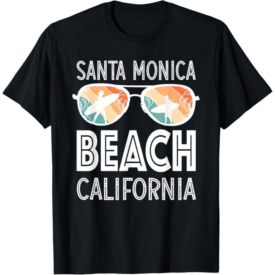 Surf Summer Slogan - Santa Monica Beach California T-Shirt S