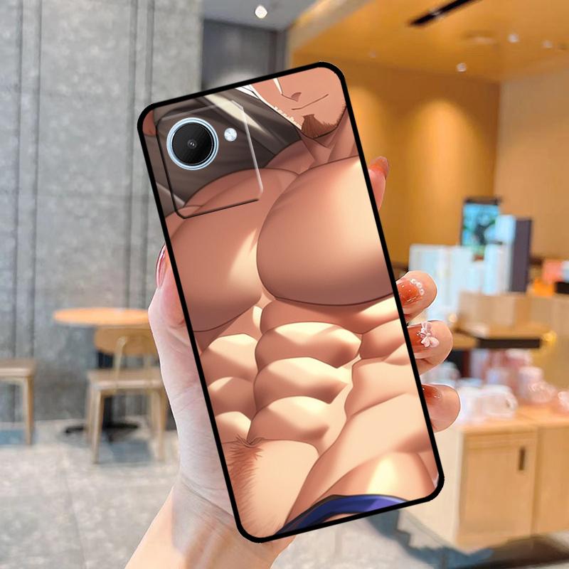 sexy Muscle Man Himbo Case For Realme C55 C33 C31 C35 C30 C11 C15 C25s C21Y GT Neo 5 3T 2T 8 9 10 11 Pro Plus