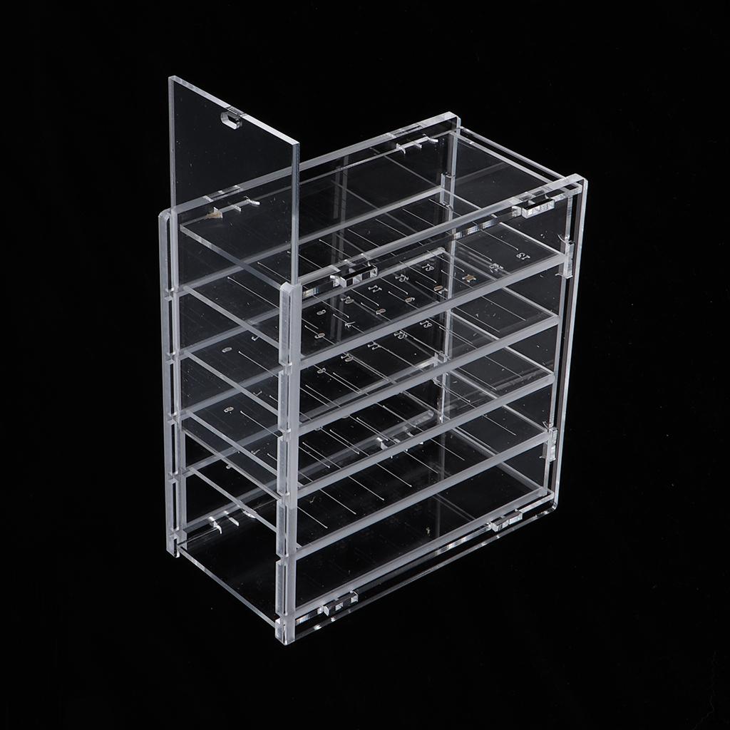 

Dustproof Transparent Acrylic 5 Layers False Extensions Display Stand Lashes Storage Glue Pallet