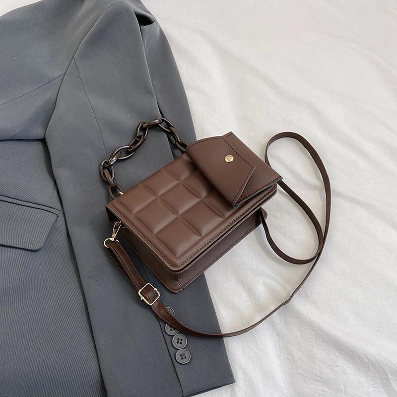 

Versatile Black Beige Brown Khaki Casual Shoulder Bag Women Retro Crossbody Handbag For Any Outfit кавовий