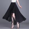 Gonna Lunga A-Line a Vita Alta con Orlo Irregolare da Donna