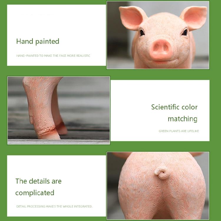 Resin Pig Statue Cute Animal Sculpture for Garden Yard Patio Outdoor Decoration Lawn Ornament Animal Statue Figurine