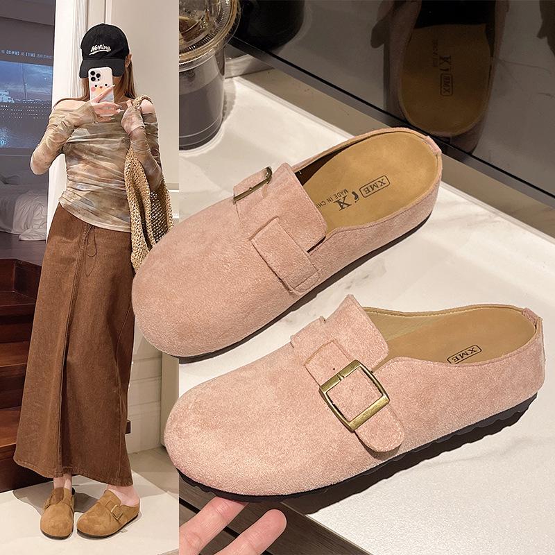 Women's 2025 Spring/Summer Retro Thick-Soled Height-Increasing Birkenstock Sandals - Lightweight Closed-Toe Design