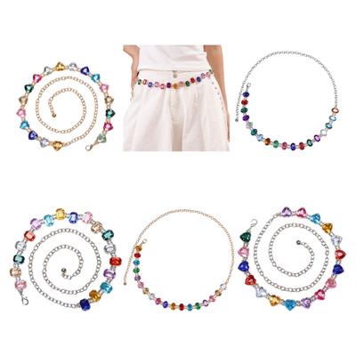 Rhinestones Waist Belt Belly Chain for Dress Chain Belt for Women Waist Chain Belt Belly Dance Accessories