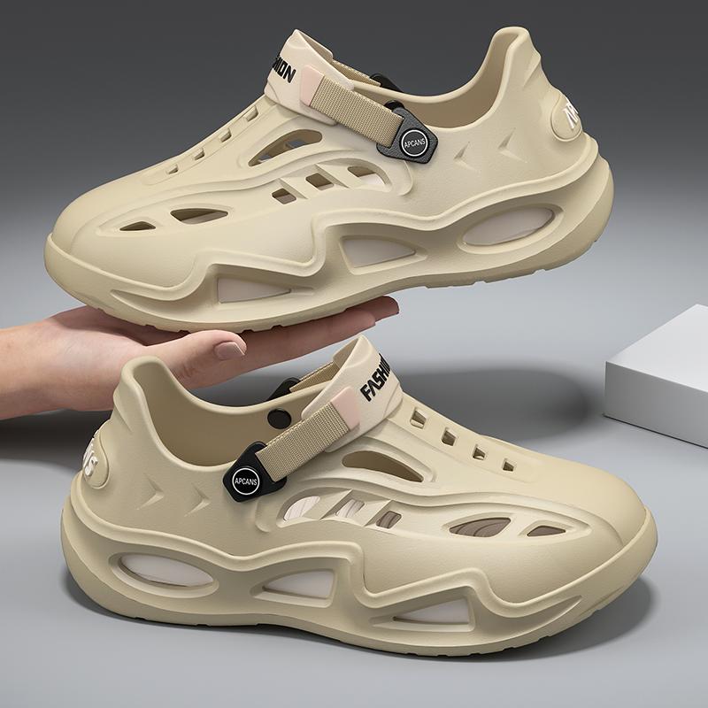 

Fashionable Men S Slippers, Water Wading Shoes, River Tracing Shoes, Perforated Shoes, Indoor And Outdoor Casual Slippers 42-43