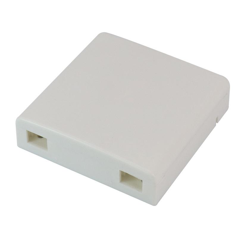 2-Port Terminalboks Type 86 ABS Optisk Terminal Forgreningsboks Hvid Plast Fiberoptisk Splejseboks Med Adaptere