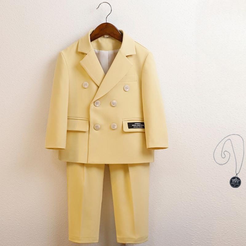 Suit for Boys Spring Casual Children School Uniform Outfits Handsome Kids Host Performance Costume 2-11 Years Boy Birthday Blazers Set