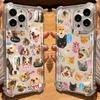 Korean Cute Cat Dog Phone Case For iPhone 17 Pro Max 11 12 13 14 Plus 15 16 Pro 17 Air X XR XS Silicone Clear Cover