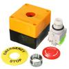 660V 10A Emergency Stop Button Switch Box Waterproof Safety Stop Push Button With Rain Cover For Industrial Machine