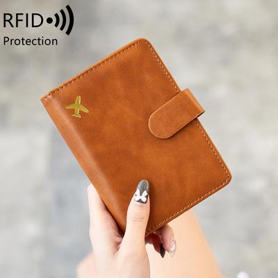 New Anti-theft Brush Passport Bag, Fashionable Versatile Soft Leather Short Wallet, Multi-functional Travel Passport Holder