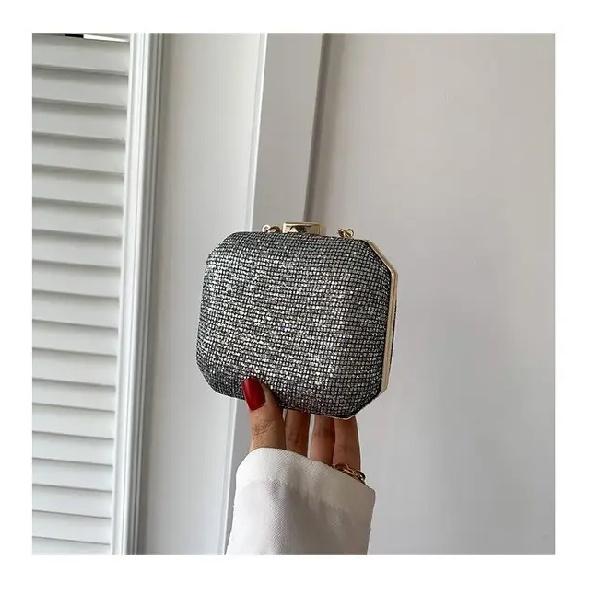 Damen Luxus Glänzende Diamant Abendtasche Kastenform Bankett Handtasche Damen Neu Strass Party Tasche Clutch