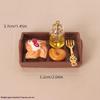 Miniature Fast Food Toy Set Lifelike Tiny Snack Model Odorless for Dollhouse Accessory DIY Craft Preschool Education Puzzle Toy
