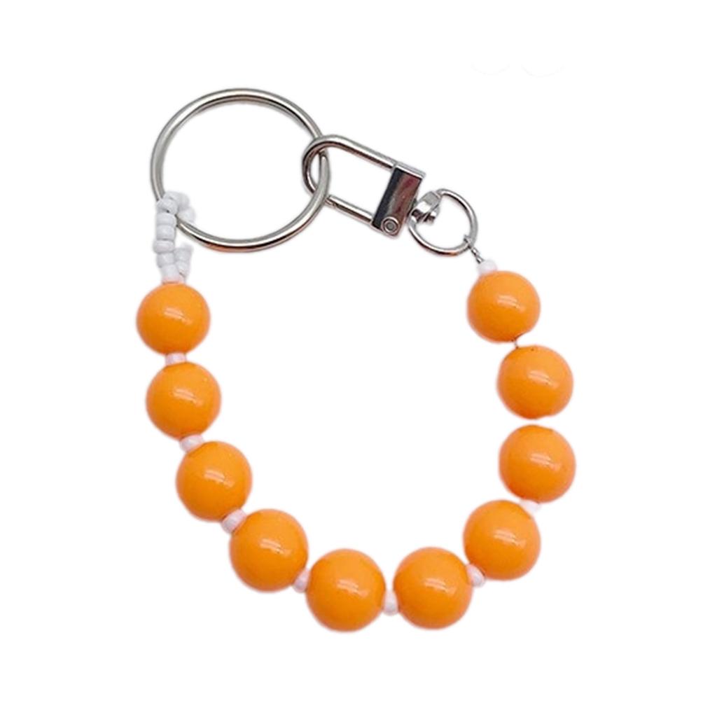 Colorful Beaded Keychain Unique Phone Charm Chain Eye Catching Keyring Decoration Bag Pendant for Various Occasion