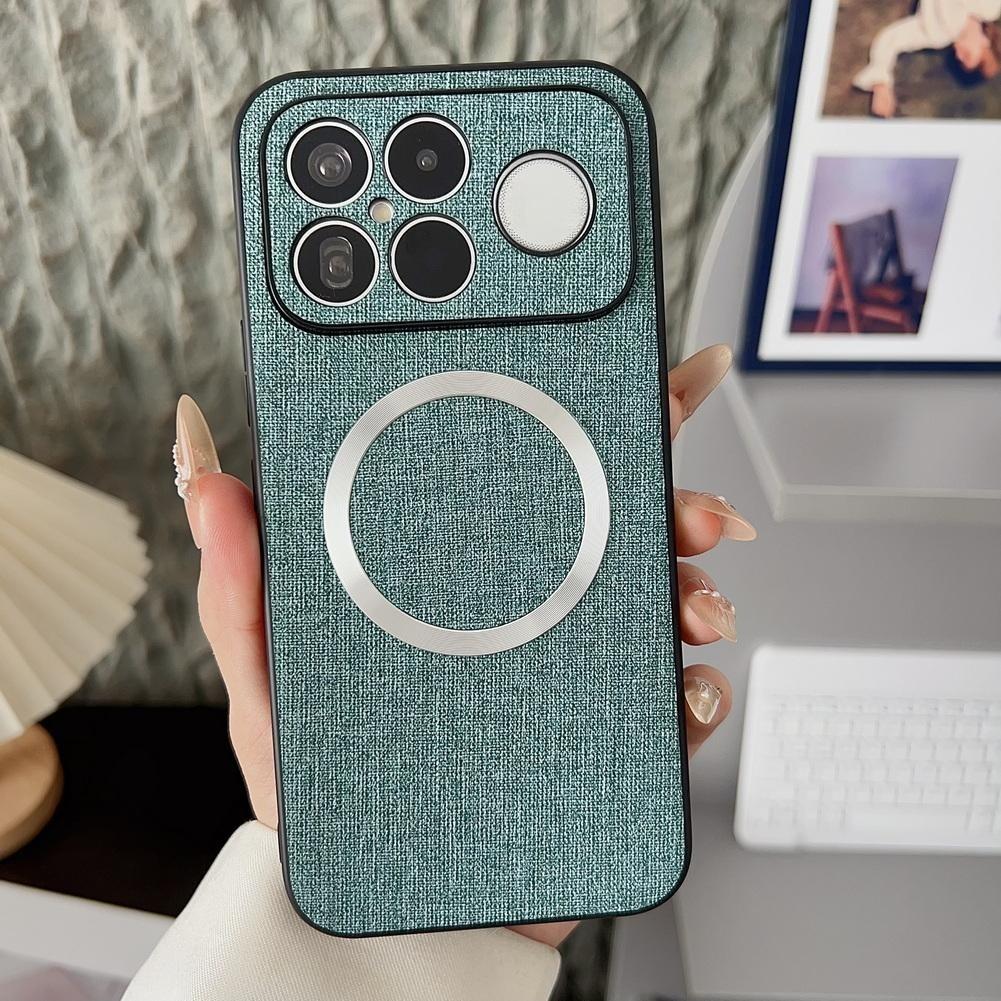 Custodia in Pelle Piana Magnetica in Tessuto di Lusso per Xiaomi Poco F9 Ultra F9 Pro F8 Ultra F8 Pro Cover di Protezione per Telefono con Ricarica Wireless