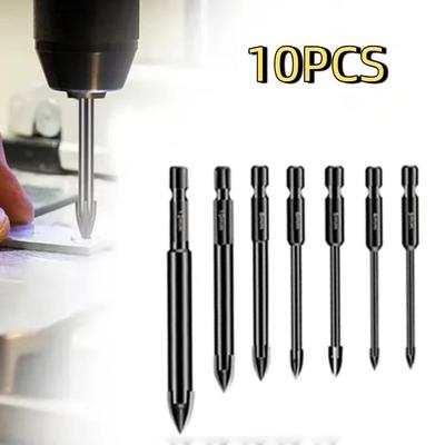 10pcs/set Multipurpose 3-12mm Drill Bits Set Professional Precision Tile Drill Bit High Speed Glass Drill Bit Glass Drilling