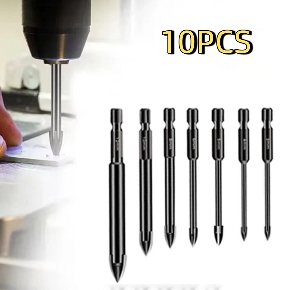 10pcs/set Professional Drill Bits Set Precision Glass Drill Bit Ceramic Drilling