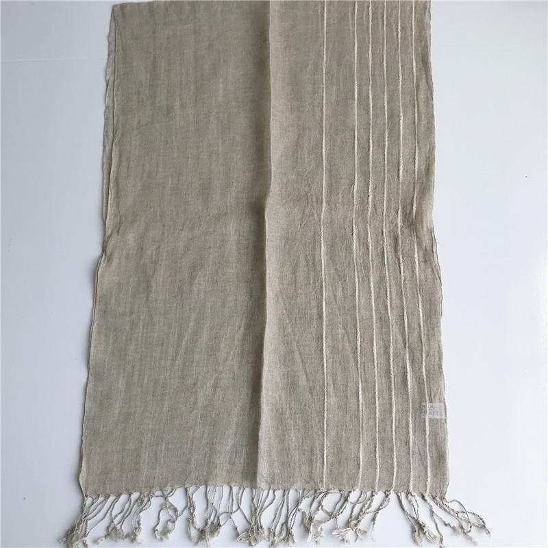 Spring And Summer New Women Pure Linen Scarf Summer Thin Versatile Breathable Shawl Tassel Linen Scarves