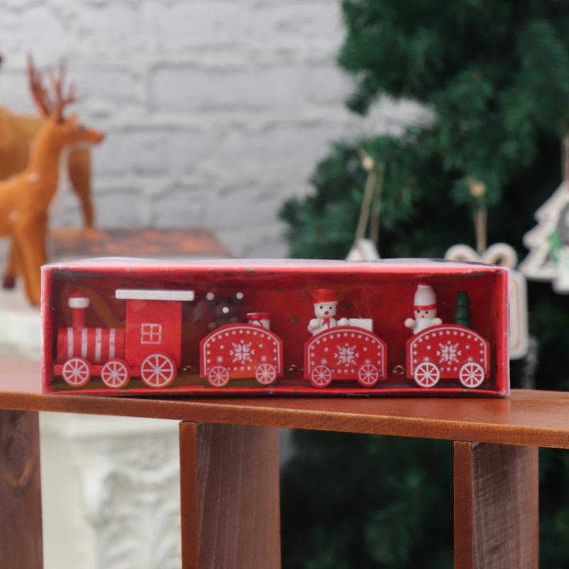 Christmas Wooden Train Decoration for Kids - Festive Ornament & Gift