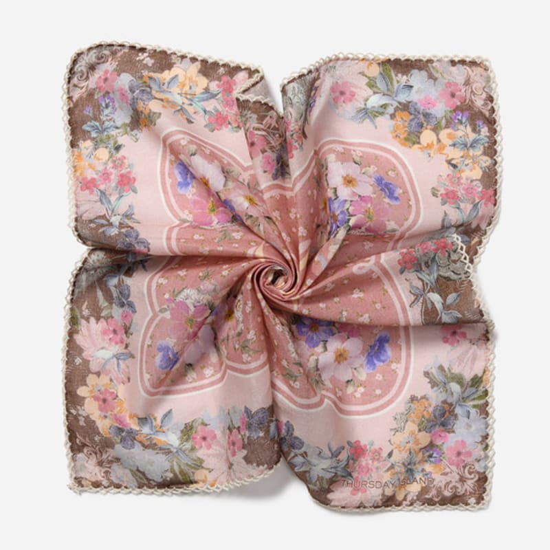 Thursday Island Square Flower Garden Bandana_T256MHC143W