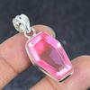 Natural Pink Kunzite Gemstone 925 Sterling Silver Jewelry Pendant 1.58" T5N62