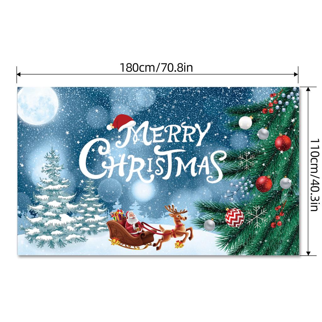 Christmas Background Cloth, Explosive Decorative Banner Hanging Cloth, Camera Couplet Direct Sales