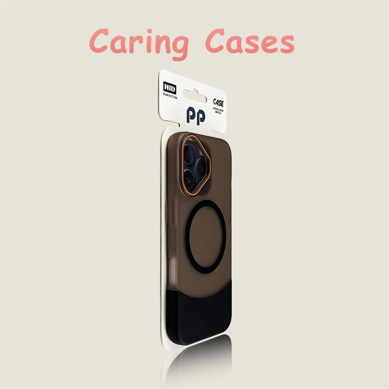 For iPhone 17 Pro Max Case Black Frosted Translucent MagSafe Spliced Soft-Touch Minimalist Compatible with iPhone 16 15 14 13 12 iPhone 15 Plus
