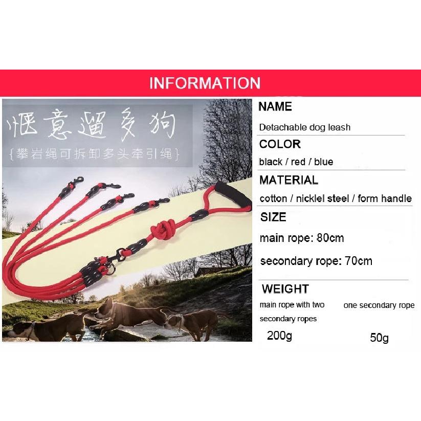 Pet Dog Leash Nylon Rope Double Dual Two Heads Dogs Leash 2 Way Coupler Walk Two and More Dogs Collars Harness Leads Dog Leashes