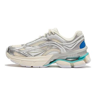 Li Ning Aurora RENEW Tlumení Protiskluzové Odolné proti oděru Nízké Ležérní boty Dámské Stříbrná Bílá AGCU044-5