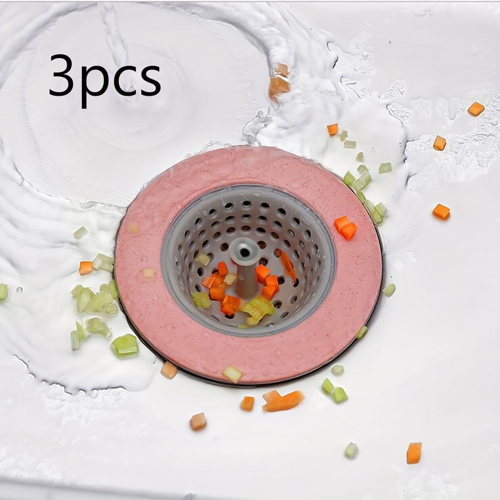 1/3/5 Stück Küchenspülenfilter - Effektiver Müll- und Haarfänger - Hält Badewannen- und Spülenabflüsse frei, Leicht zu reinigen,