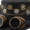 Victorian Theme Lace Veil Top Hat With Goggles Metal Gear Chain And Feather Veil Decors For Steampunk Cosplay Event