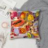 Oil painting fruits and vegetables Pillow Case Square Double-Sided Printing Short Plush Sofa Cushion Cover Bedside Pillow