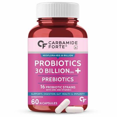Carbamide Forte 30 miliard probiotikový doplněk | Detoxikace střev | Lactobacillus Reuteri 60 veganských kapslí pro muže a ženy