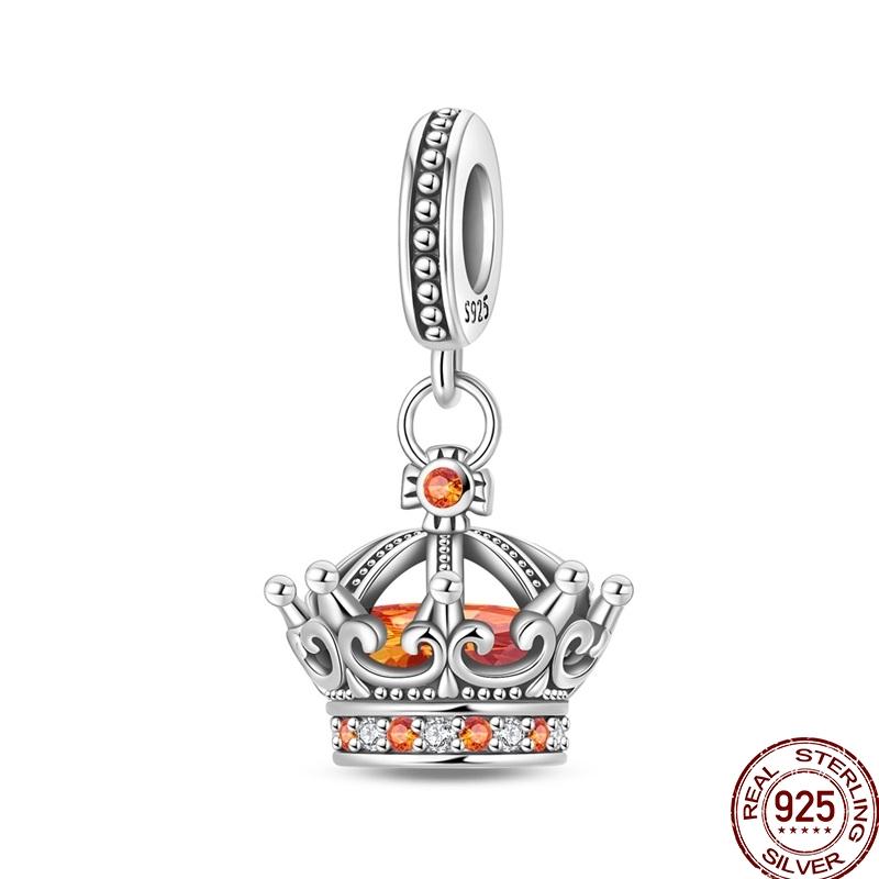 100% Copper Crown Shrimp Crab Charms Beads Butterfly Heart Birthday Pendants Fit Bracelet Jewelry Gifts Marking