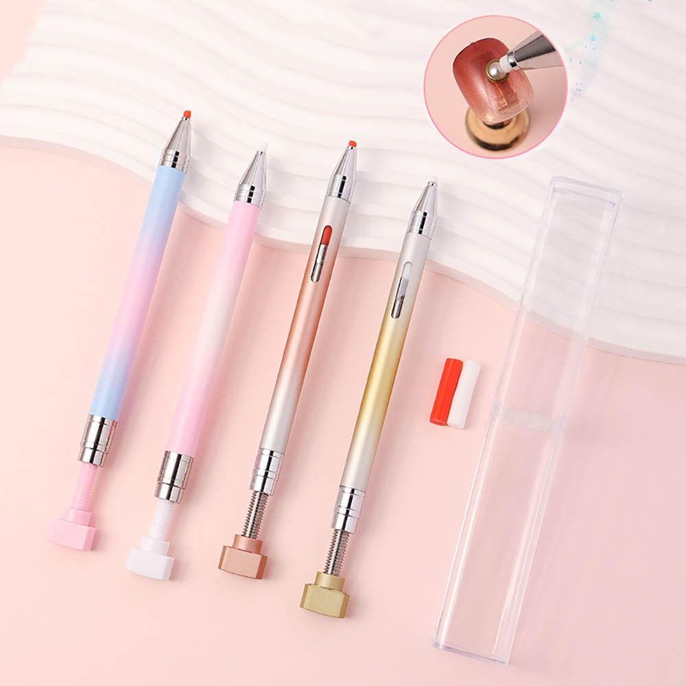 Multifunctional Refillable Wax Pen Embroidery Rotating Glue Point Pen for Nail Art