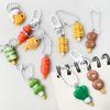 Funny Barbecue Keychain Creative Simulation Food Keyring Mini Meat Skewer Model Pendant Bag Hanging Ornament Gifts