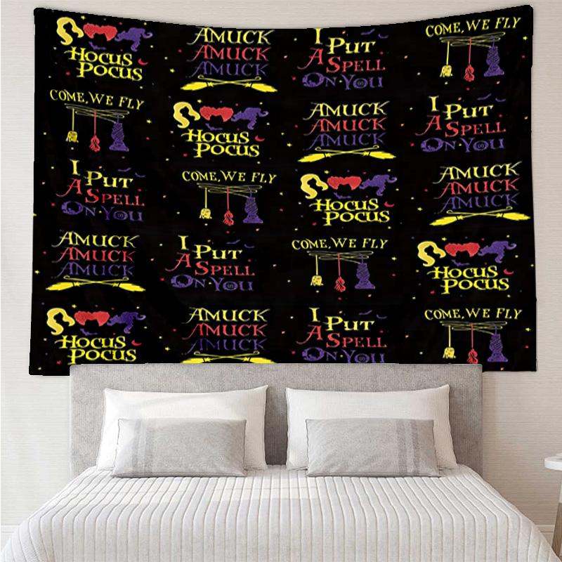 Halloween Horror Witch Quick-Dry Tapestry Hanging for Bedroom,Livingroom, Playroom,Decor Art Room Wall Tapestry Holiday and Birthday Gifts
