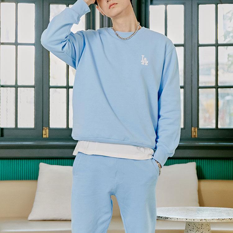New MLB Sweatshirts Unisex Light Blue 3AMTB0421-07BLL