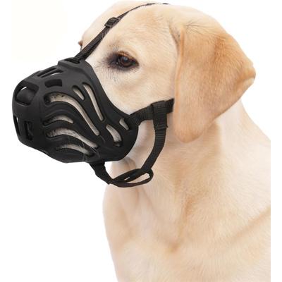 Bozal de Silicona Suave para Perros, Bozal de Cesta Transpirable para Perros Pequeños, Medianos y Grandes, Cubierta Bucal Ajustable para Entrenamiento de Mascotas Anti-Mordiscos y Anti-Ladridos