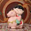 Chinese Style Horse Riding Ornament Cartoon Men Women Resin Figurine Statue Sculpture Home Office Desktop Decoration Souvenir Gift