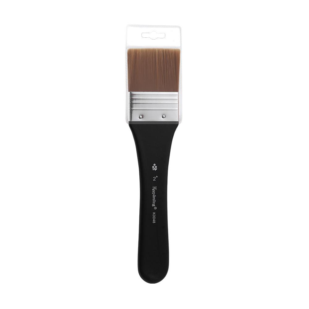 Acrylic & Watercolor Nylon Flat Brush with Birch Handle
