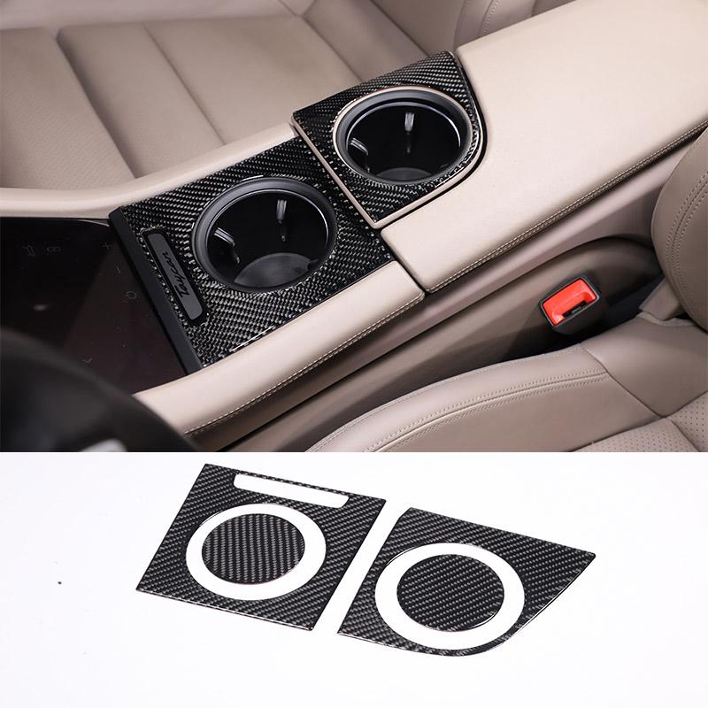 Soft Carbon Fiber for Porsche Taycan 2019-2025 Car Interior Dashboard Center Console Door Decoration Stickers Car Accessories