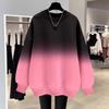 Women S Gradient Tie Dye Loose Fit Thin Sweatshirt
