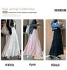 Women's White High-Waist A-line Long Skirt - 2026 Spring/Autumn Collection