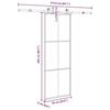 VidaXL Sliding Door with Hardware Kit 76x205 Cm ESG Glass, Sliding Door On Rail, Sliding Door 3332818