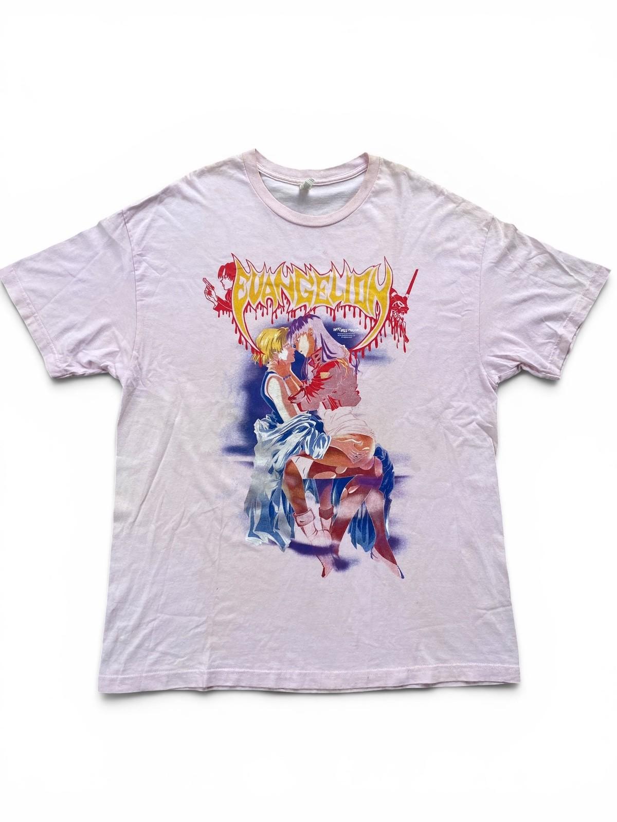 Rare Evangelion Rei Waifu Bootleg T Shirt XL Pink Anime Graphic Custom Tee M