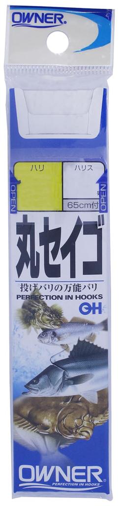 OWNER OH Maruseigo Hook (with Line), White, Size 6-1, 20607 Fishing Hook