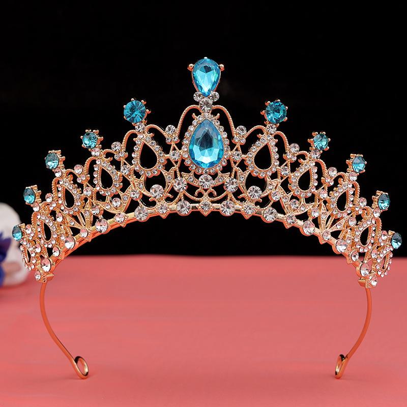 Krone Brautkopfschmuck Barockstil luxuriös und elegant weiblich 18-jährige erwachsene Prinzessin Geburtstagskrone Hochzeitskleid