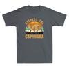 Respect The Capybara Funny Capybara Quote Retro Sunset Vintage Unisexs Tshirt Tee