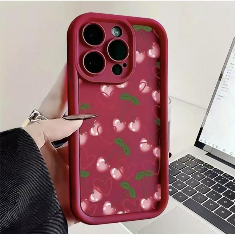 Cross Cherry iPhone 17 Pro/15/14 Pro Max Case: Japan & Korea Inspired, New 16E